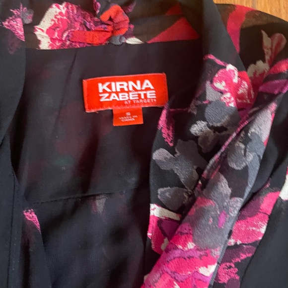 Kirna Zabete Black and Pink Floral Blouse - Picture 2 of 3